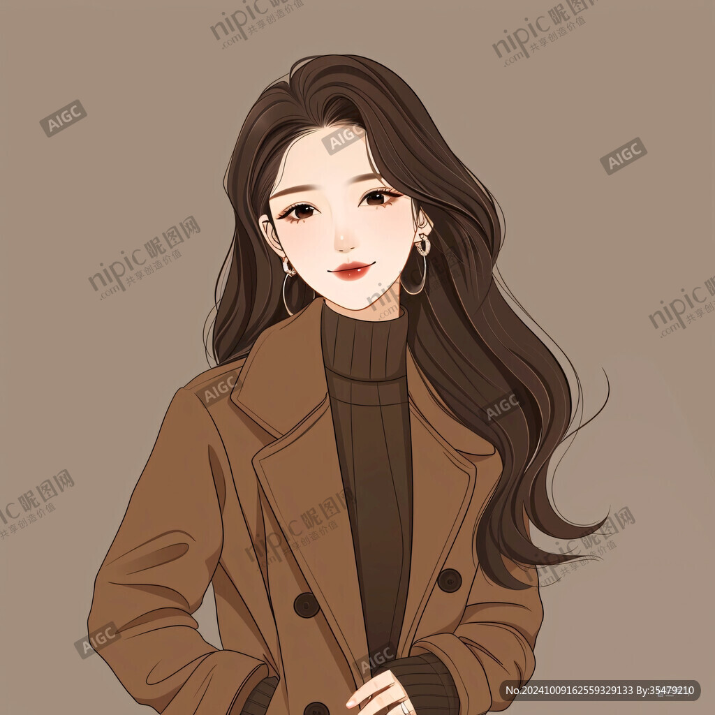 知性女生插画