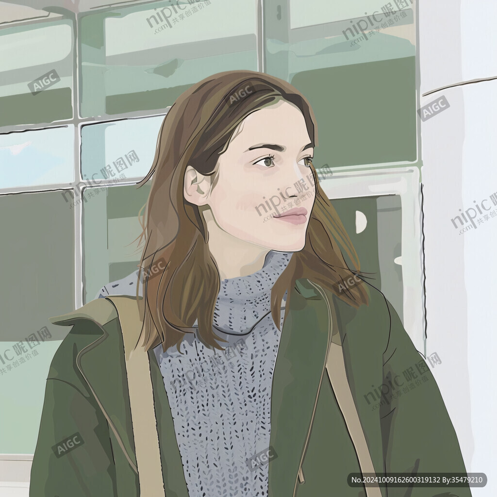人物半身插画