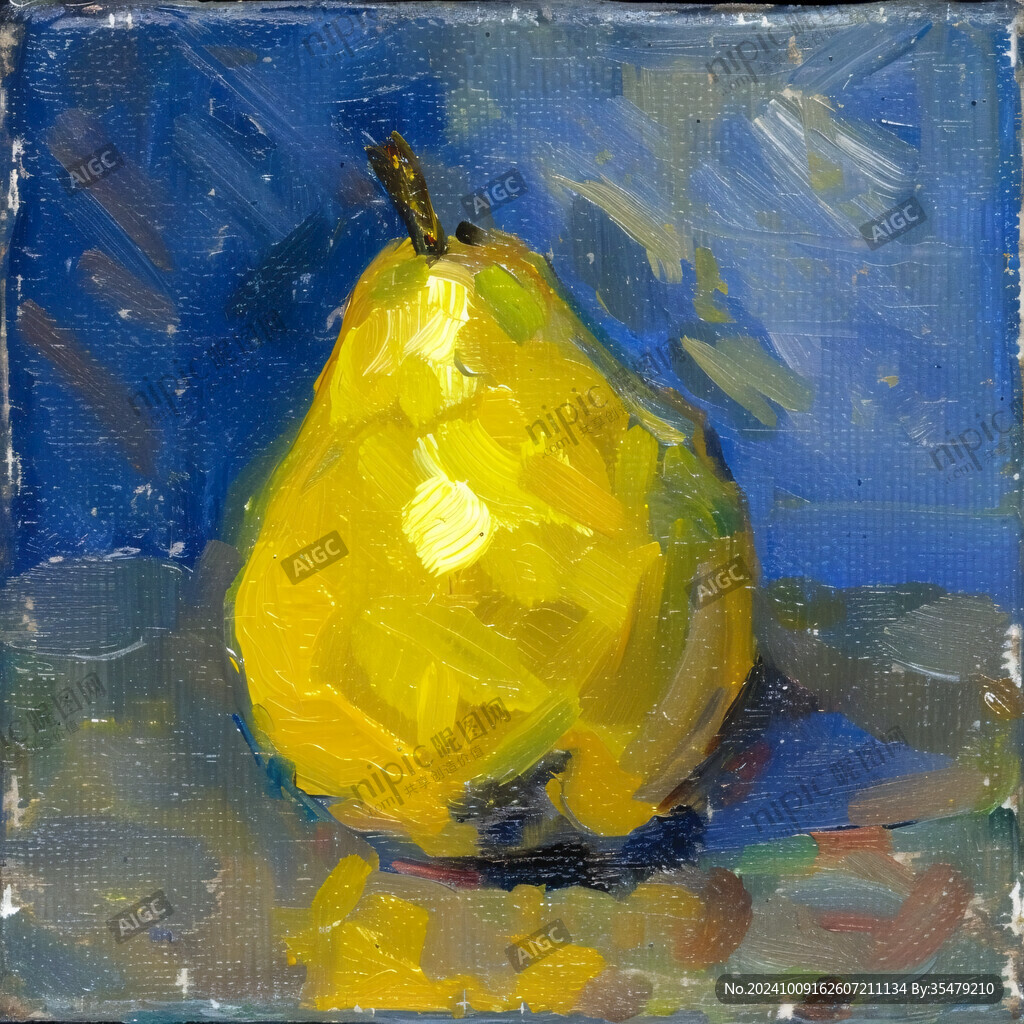 梨子油画