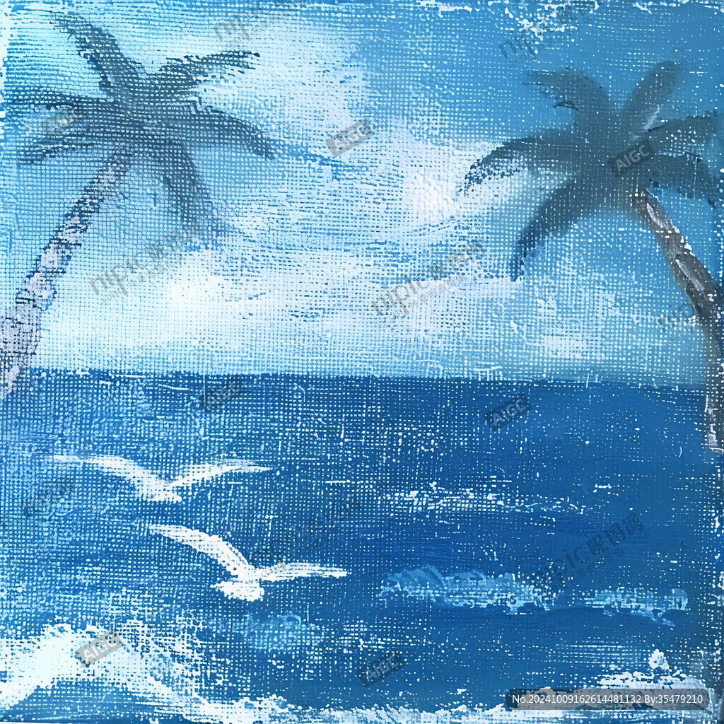 椰树油画