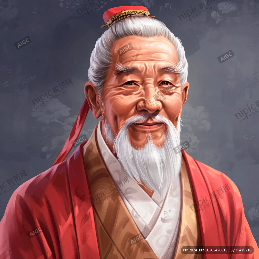 慈祥古代老人
