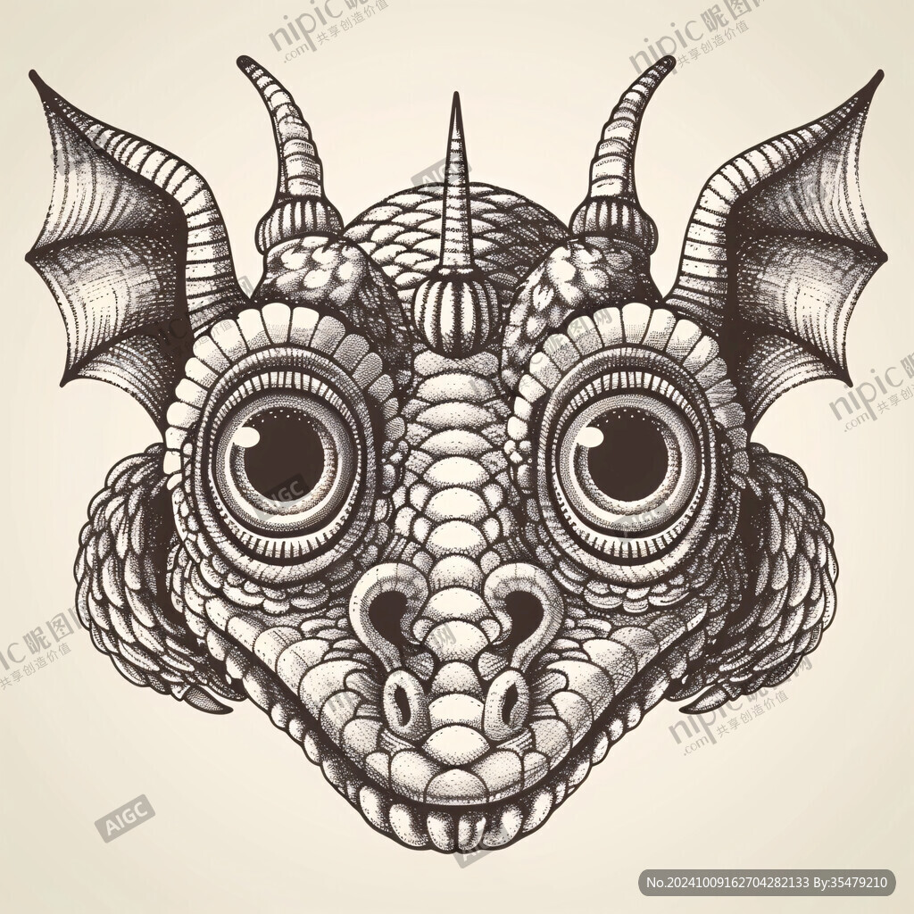 龙头手绘插画