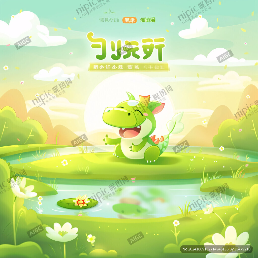 扬子鳄插画