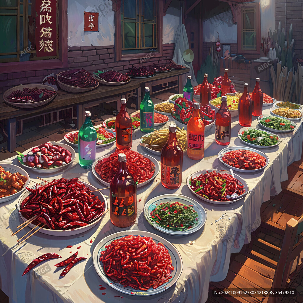 辣椒插画场景图