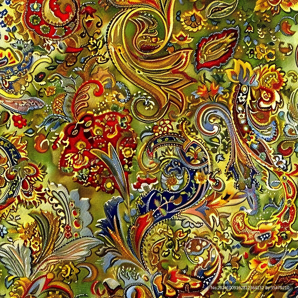 数码印花欧式花纹