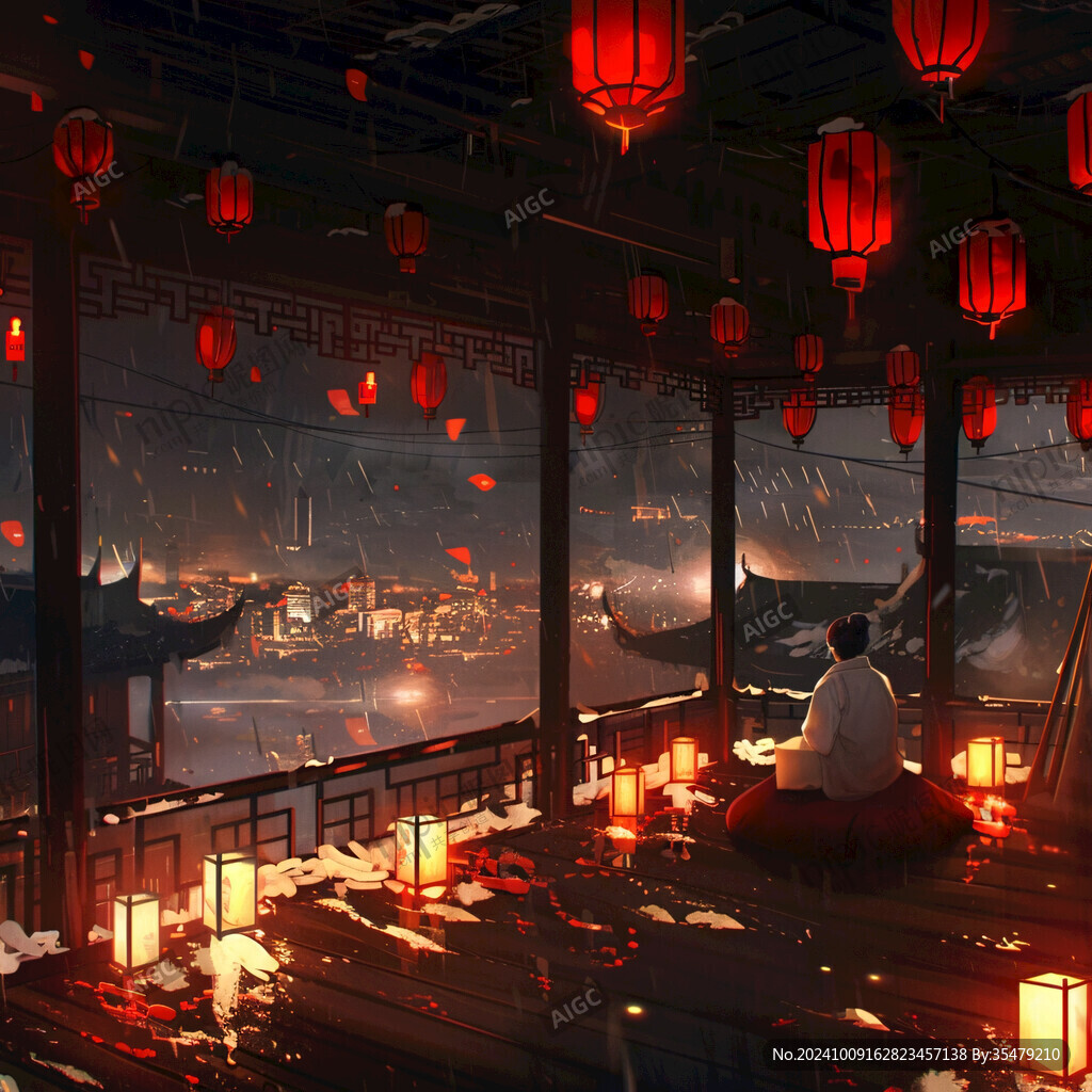 古风场景插画