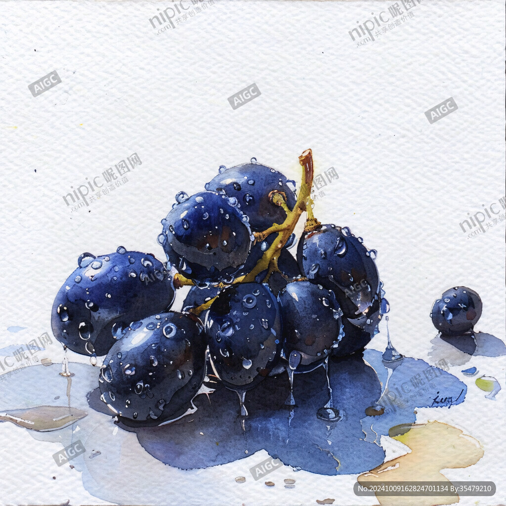 装饰画蓝莓