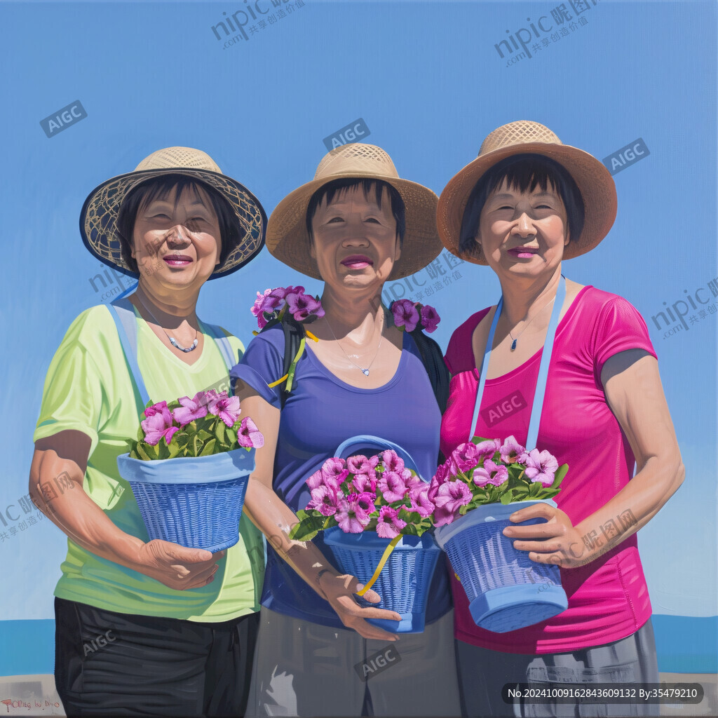 老年人笑脸墙