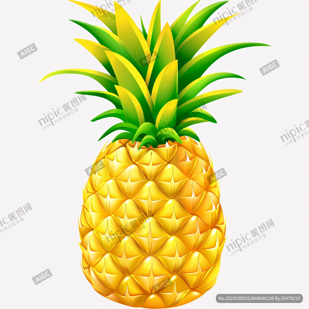 菠萝插画元素