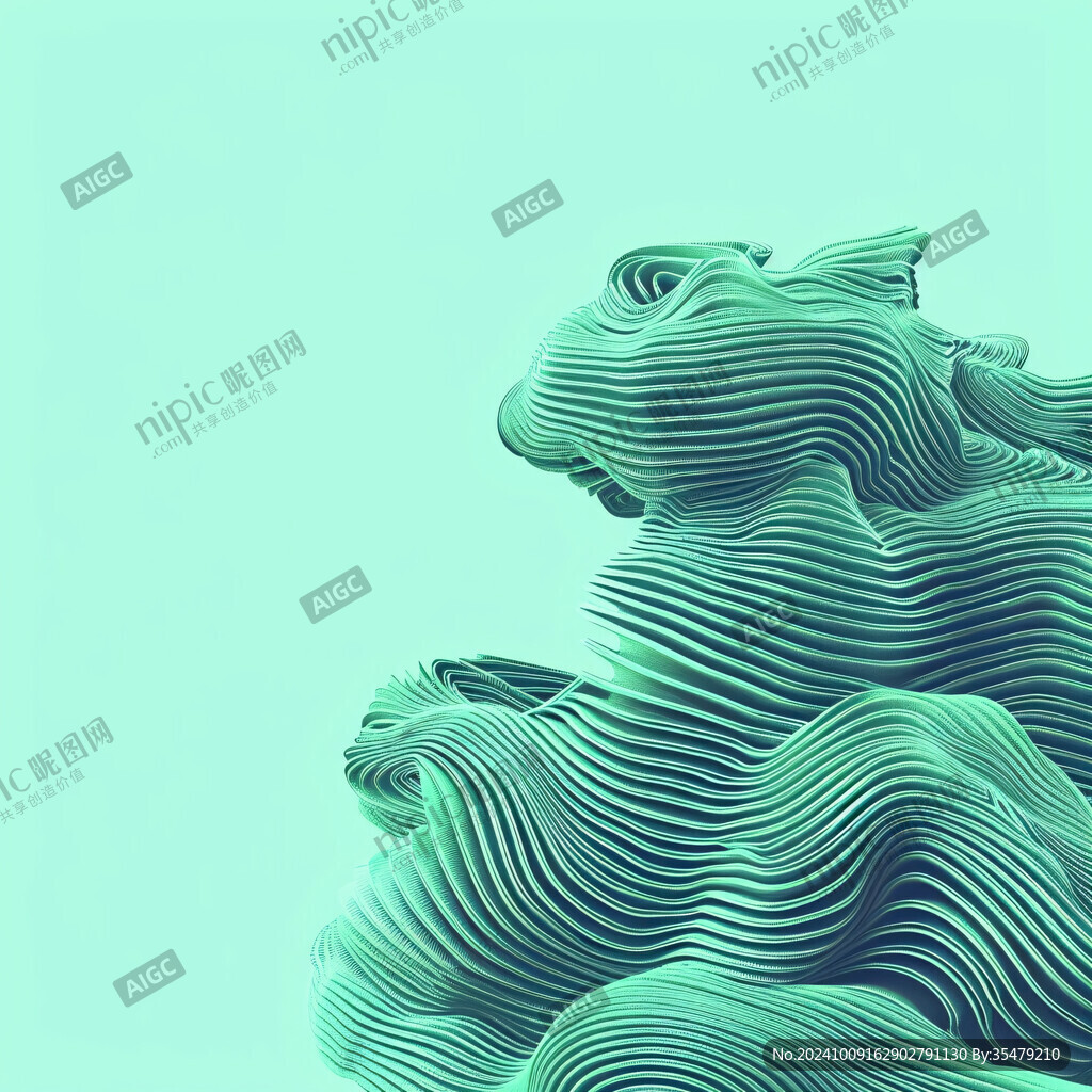 3d波浪线弧线弧形山