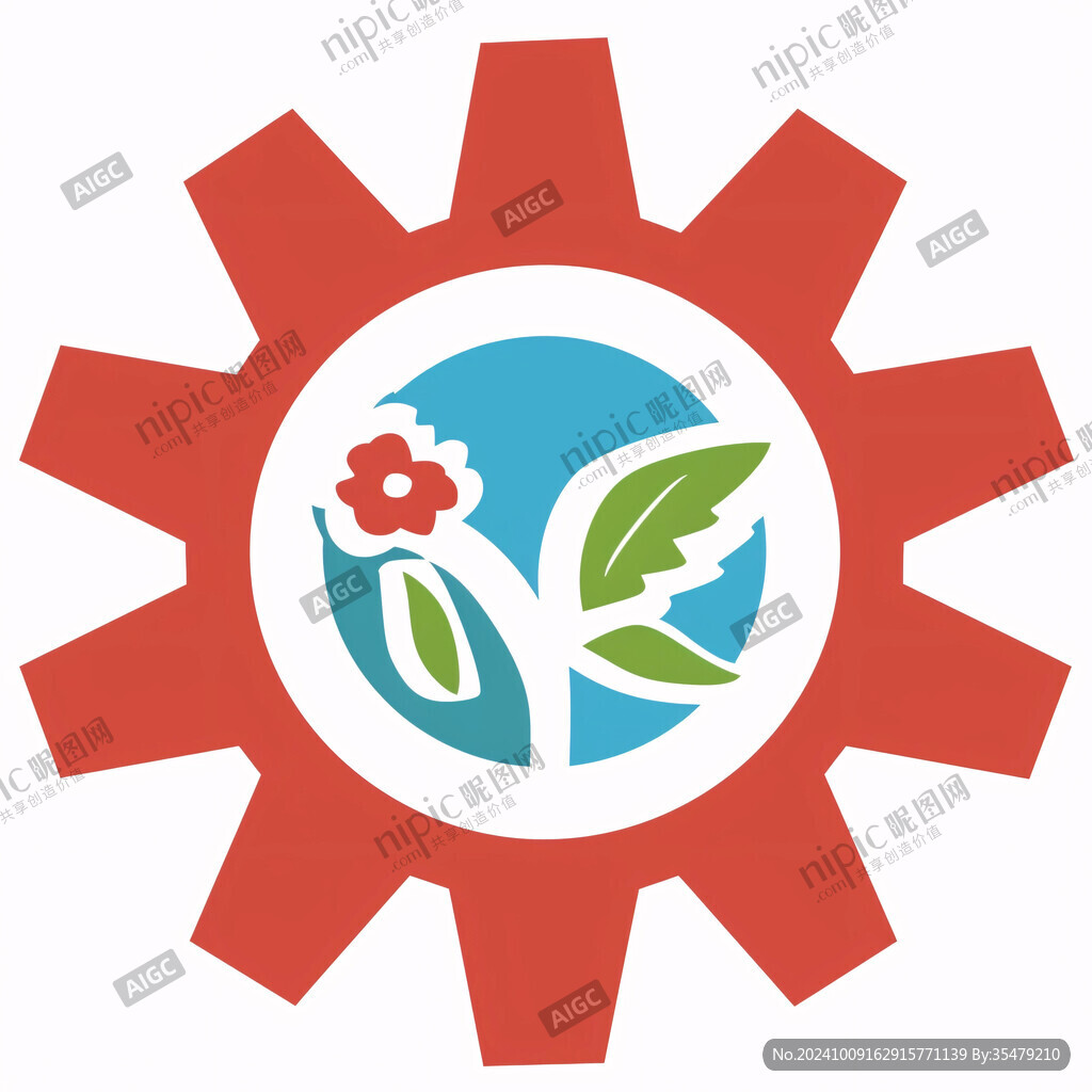 红色花logo