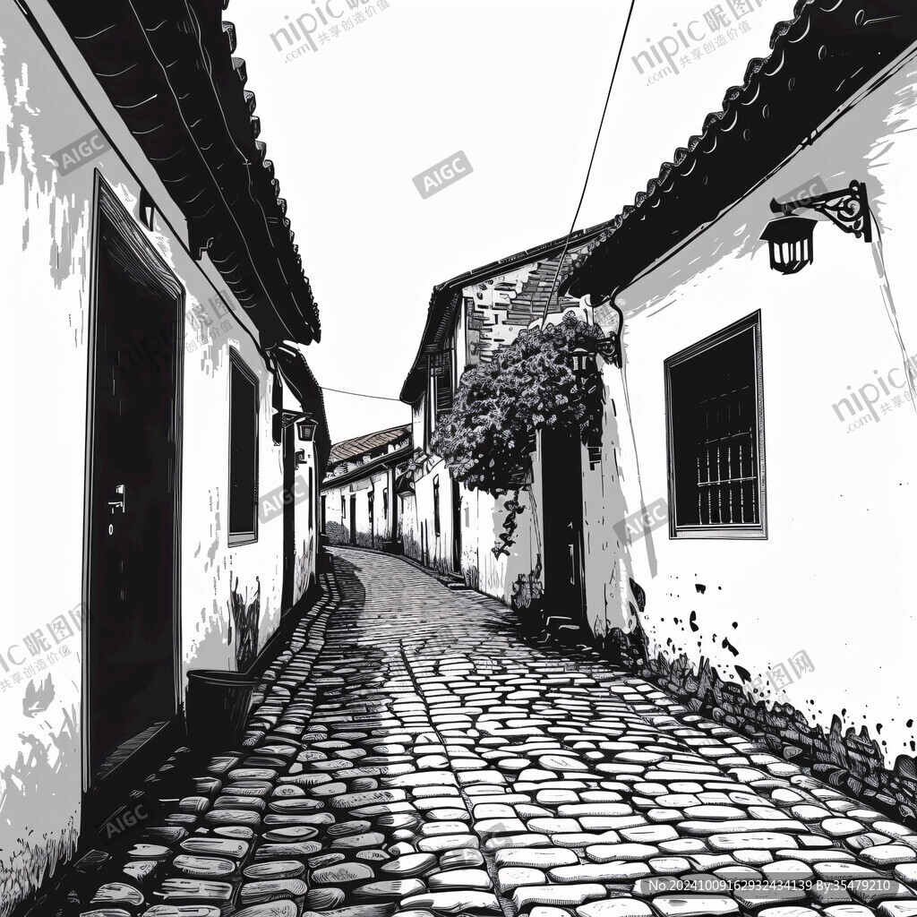 手绘古巷子