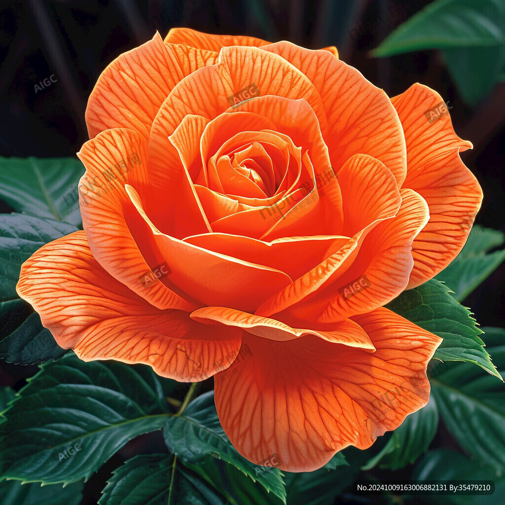 橘色月季花