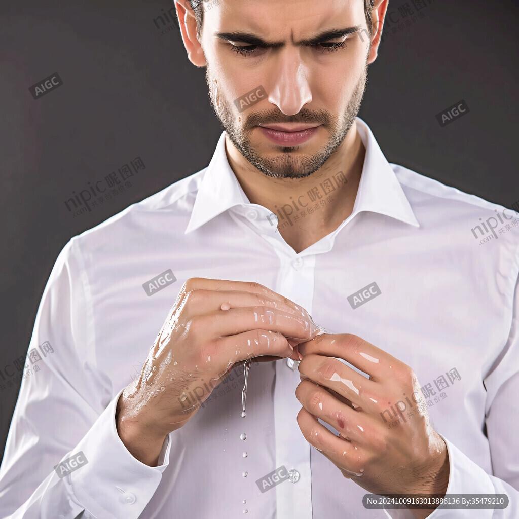 穿白衬衫打领结的男士