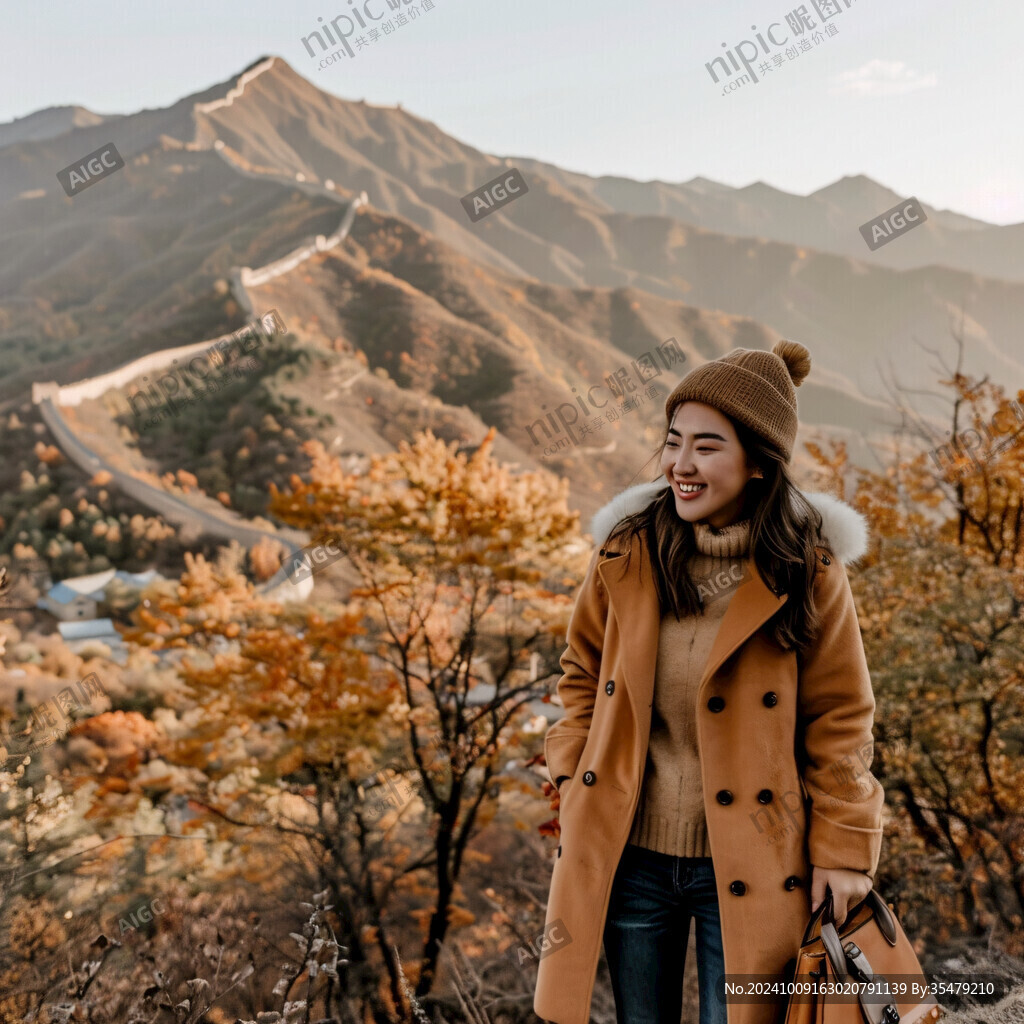 名胜古迹古长城秋色