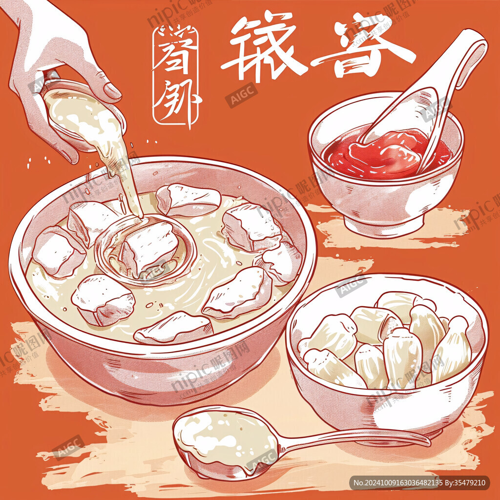 土笋冻插画