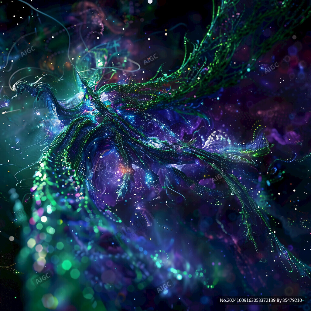 梦幻插画奇幻炫光