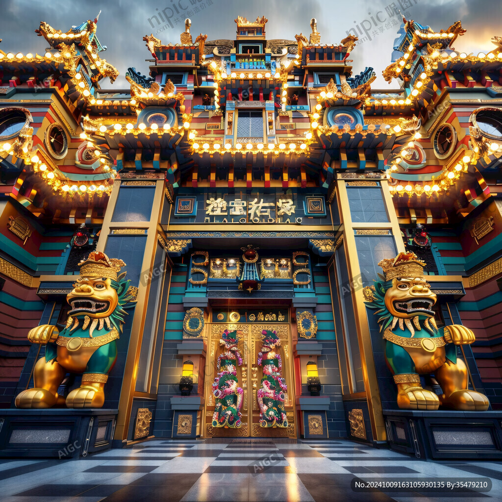 国潮大门国潮牌坊