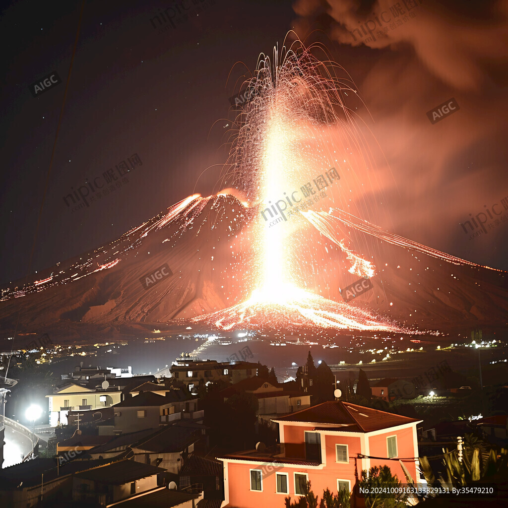 地质运动火山喷发