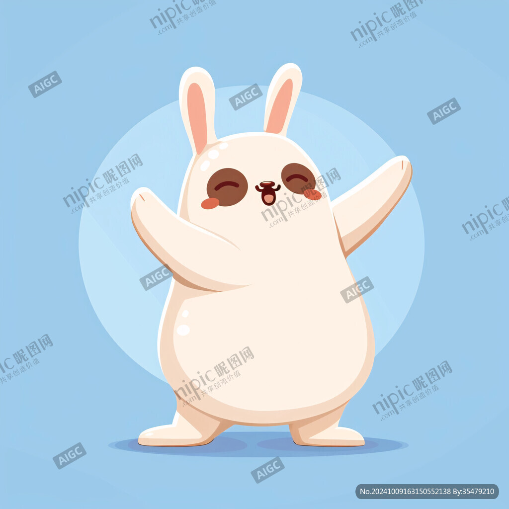 微信移动端卡通兔素材