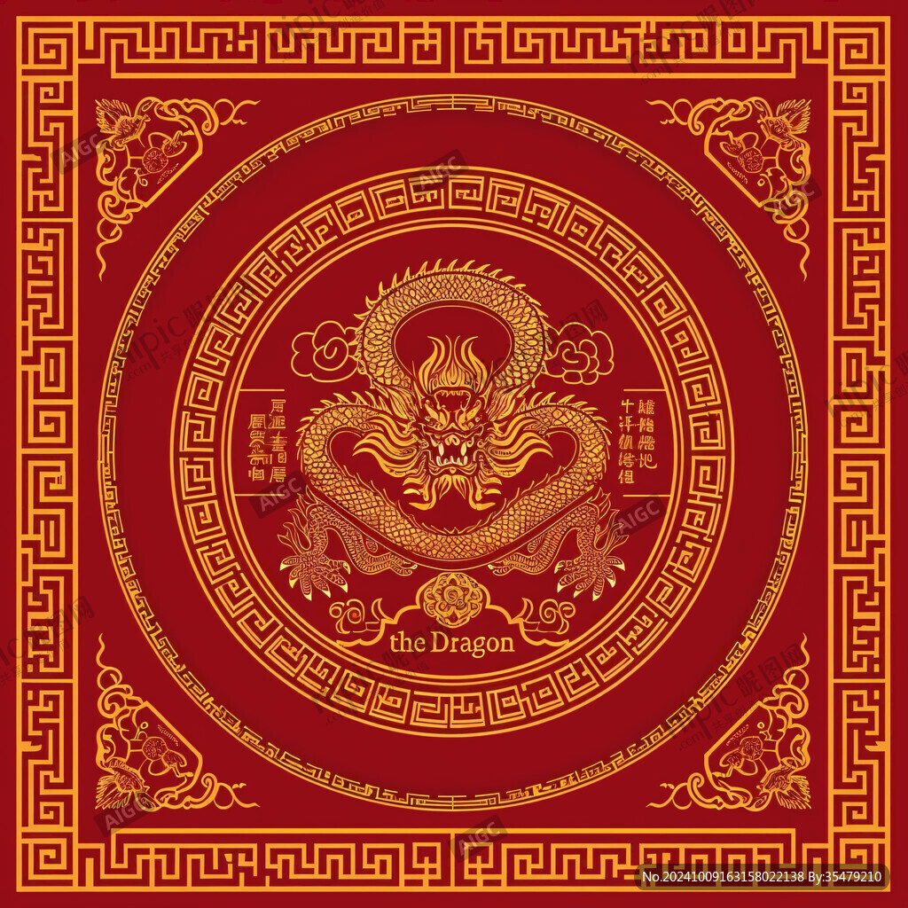 龙年地毯插画