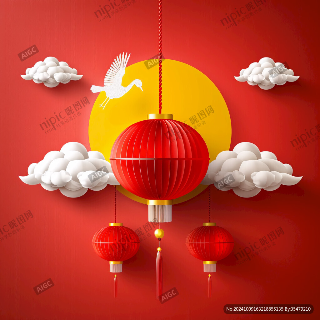 新年海报立体