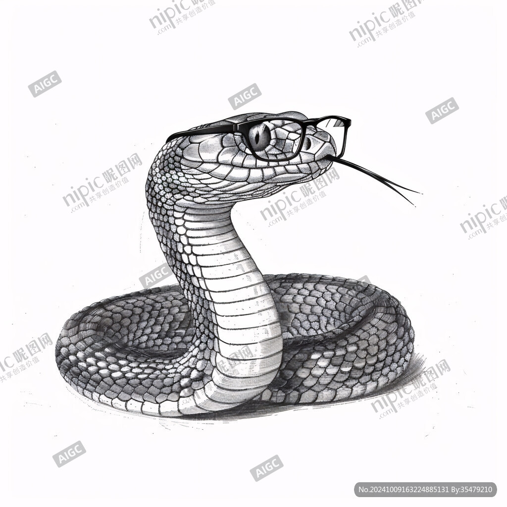 眼镜蛇立体画