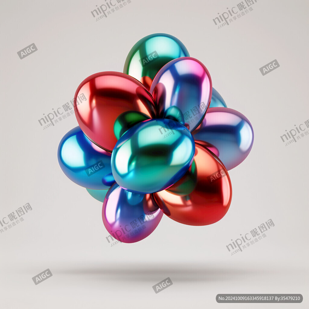 3d质感彩色球