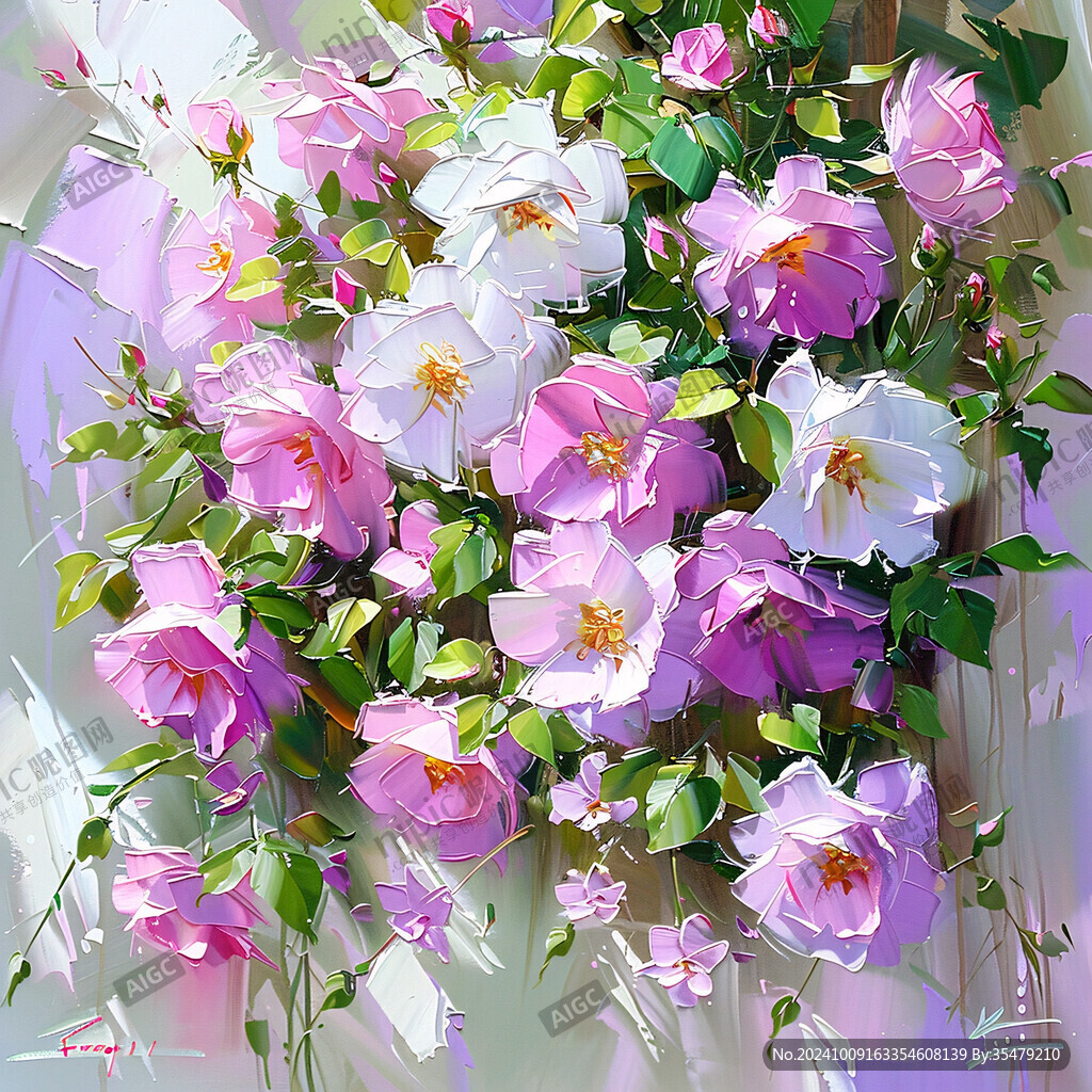 3d立体花卉油画