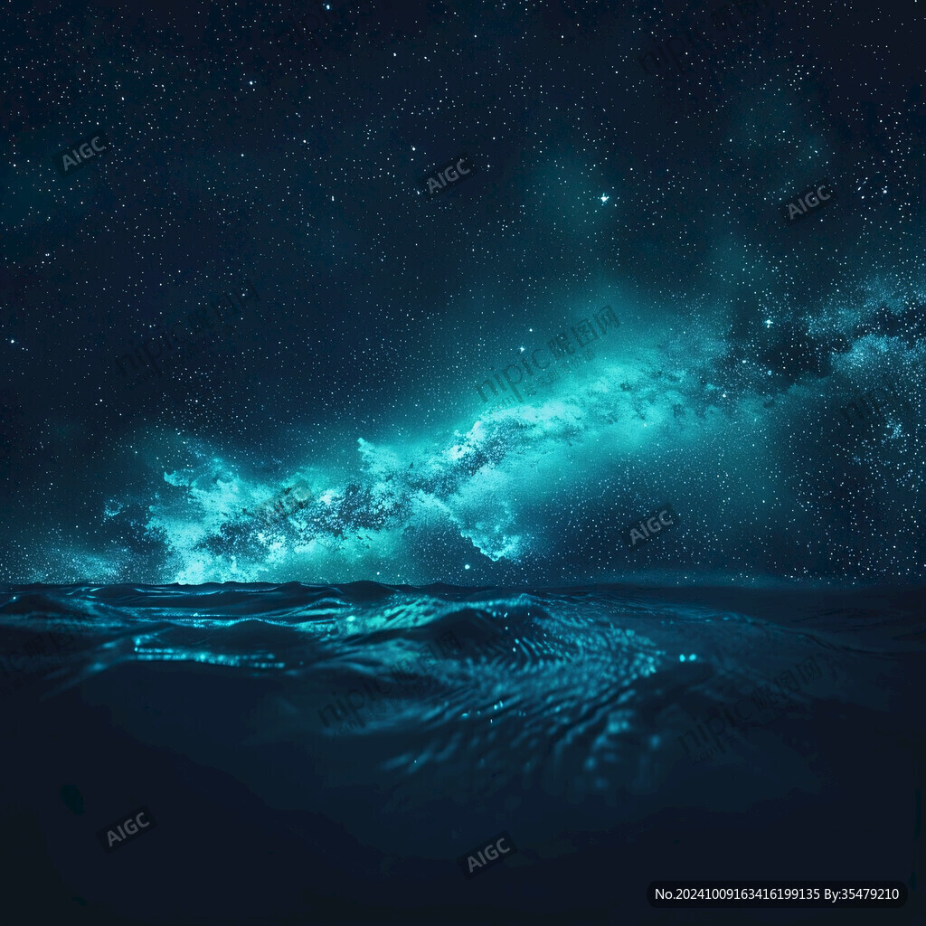 大海星空梦幻背景