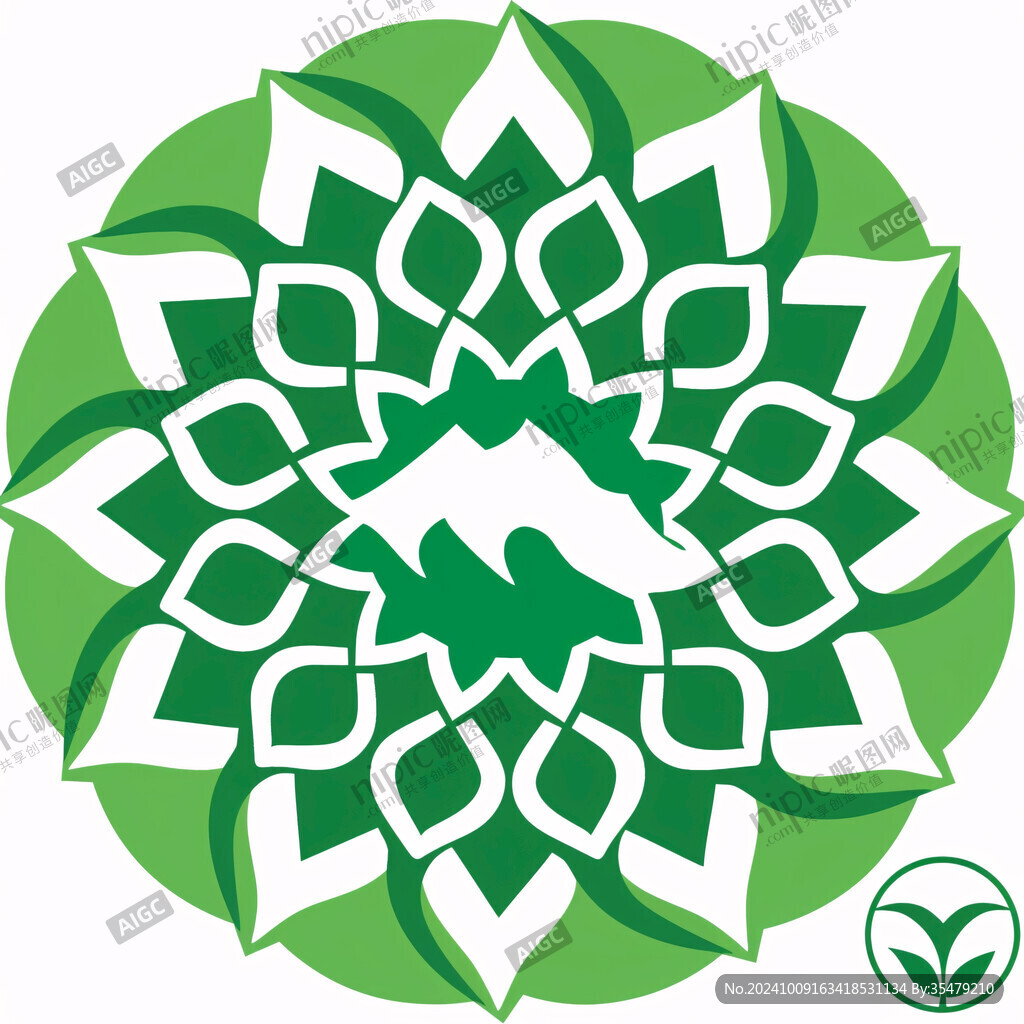 花形绿叶logo