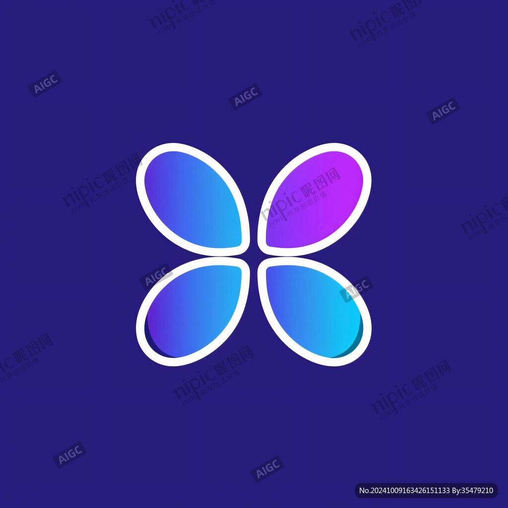 蝴蝶花瓣logo