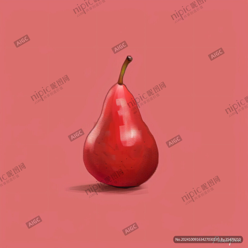 红啤梨插画
