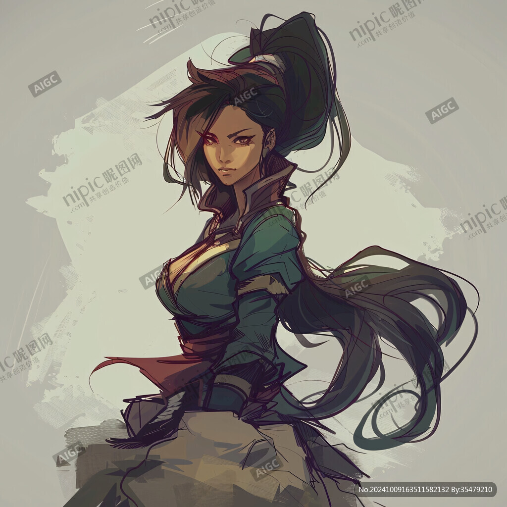 卡通女侠头像