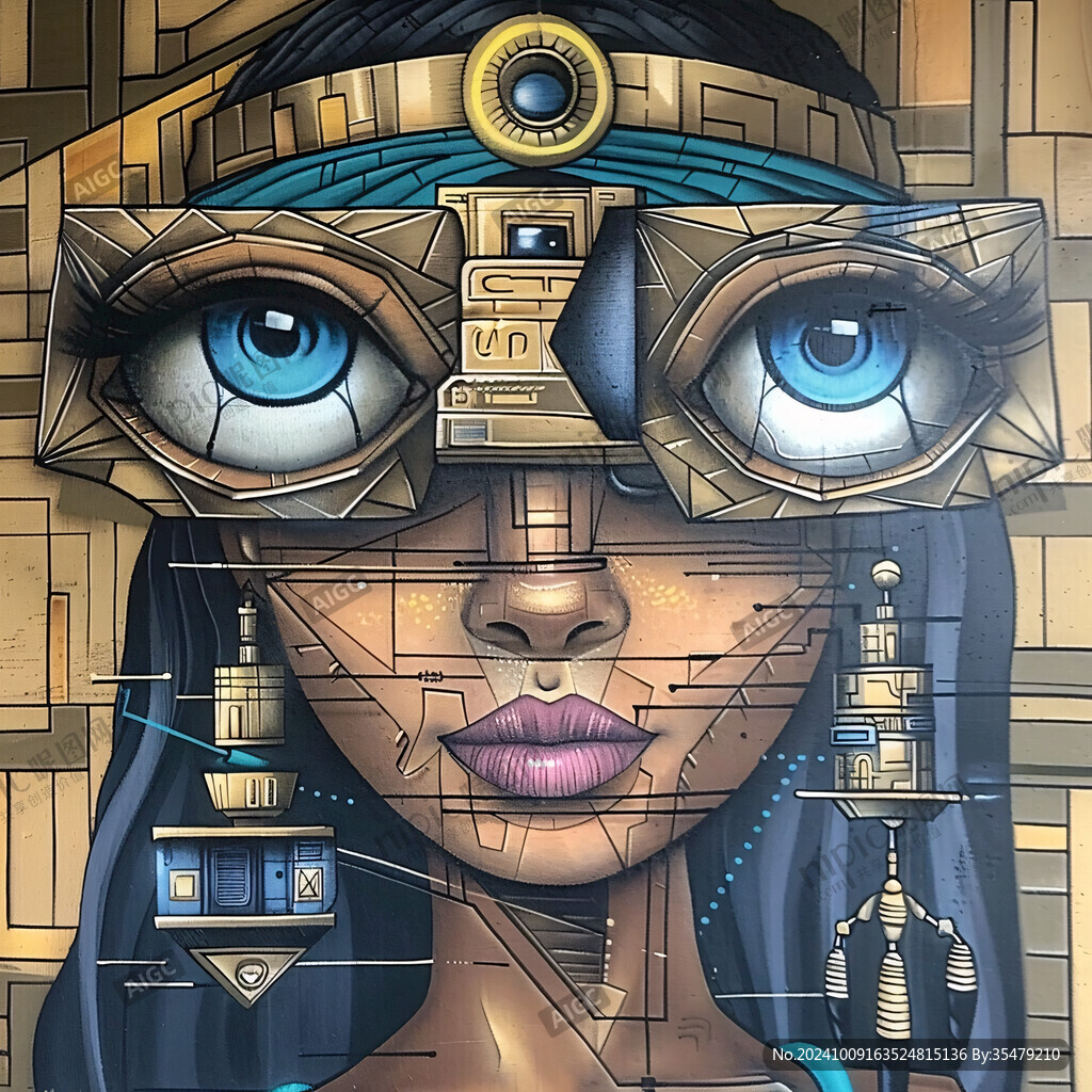 机械框科技感头部