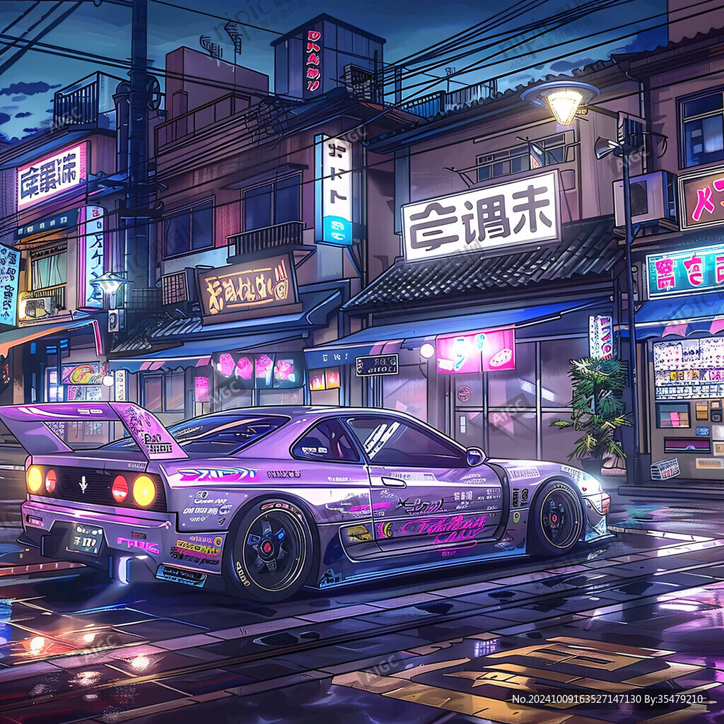 场景赛博插画