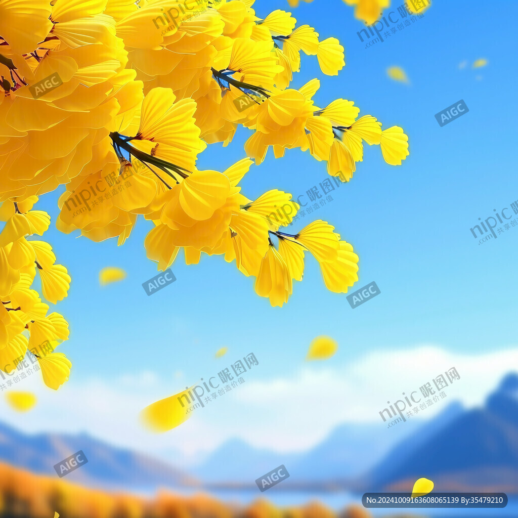 黄花风铃插画