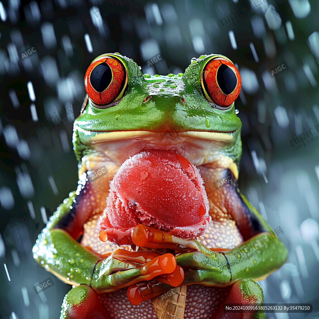 下雨天的青蛙