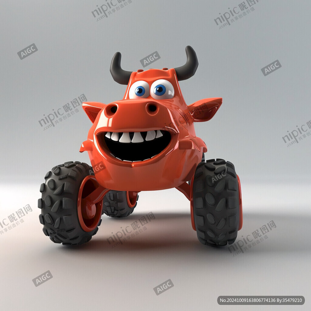 3d卡通牛