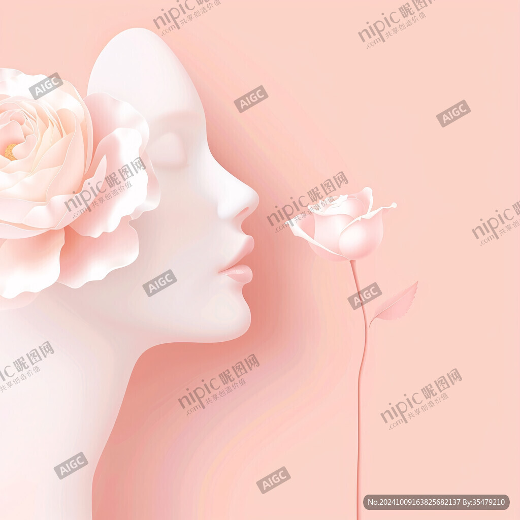 整容整形花季少女插画