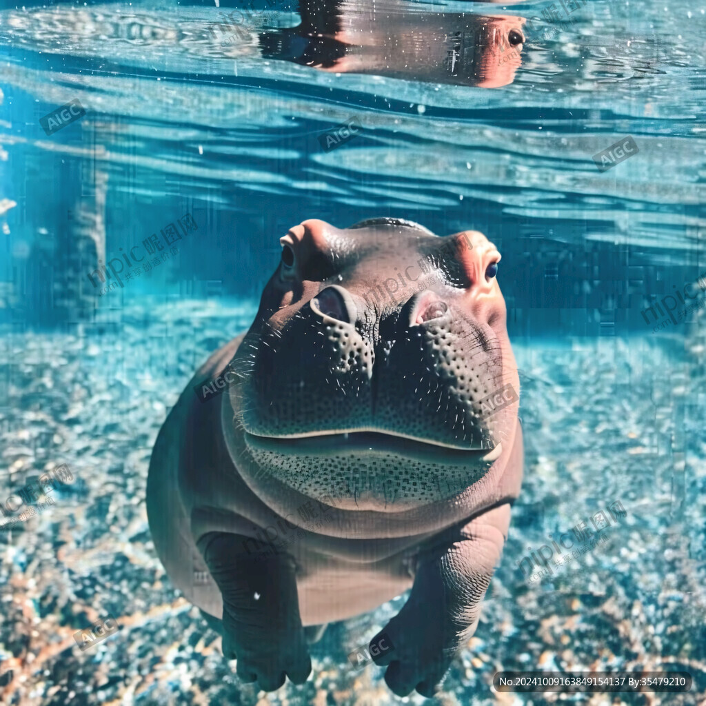 潜水的河马