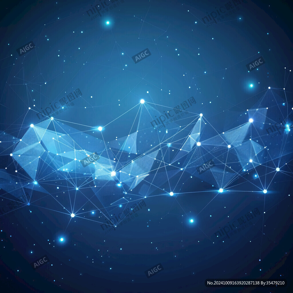 星空低多边形底纹