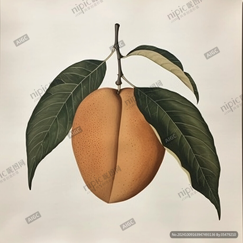 一串芒果手绘