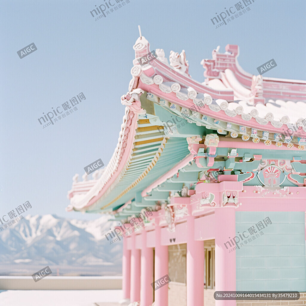 韩国古建筑凉亭