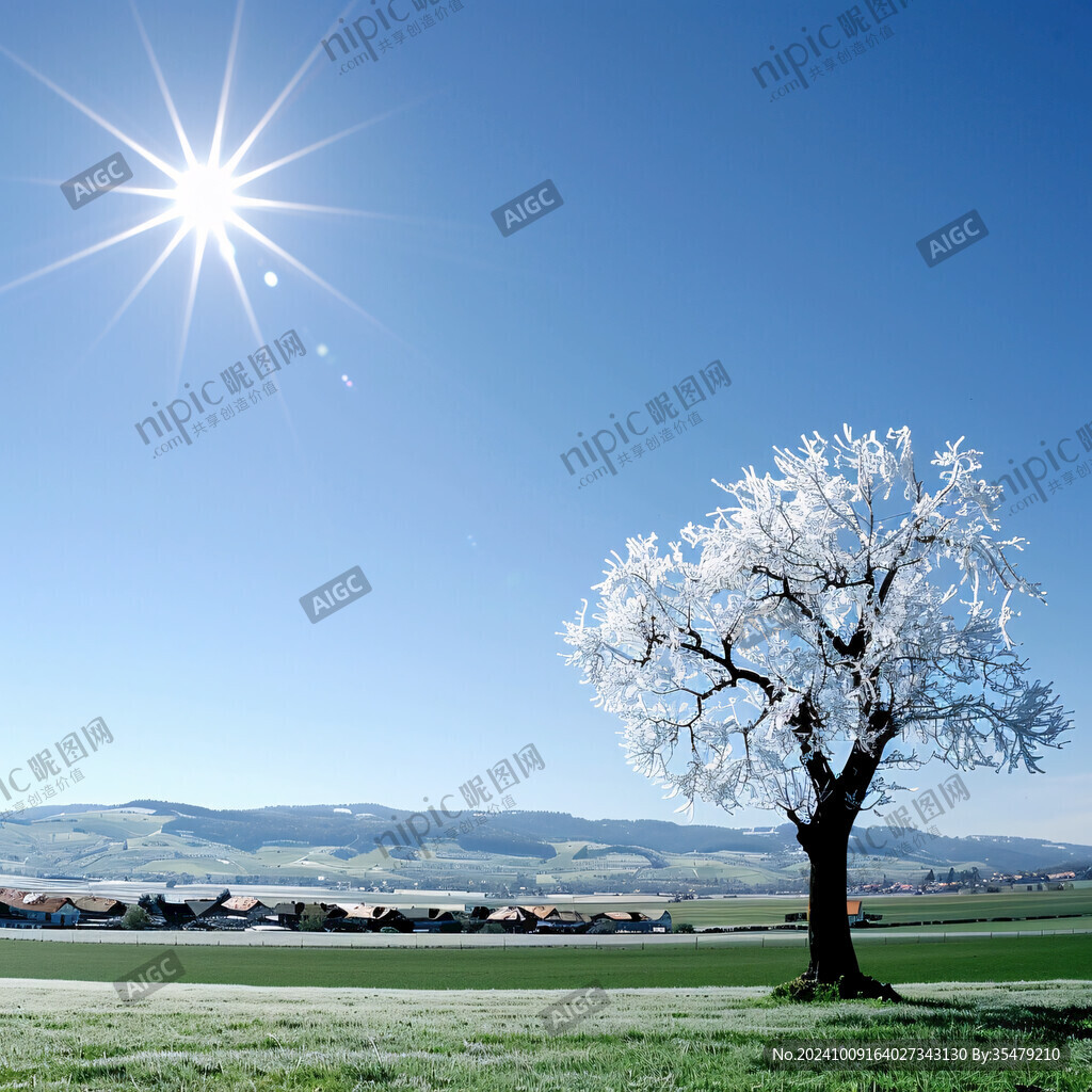 阳光大树阳光树景