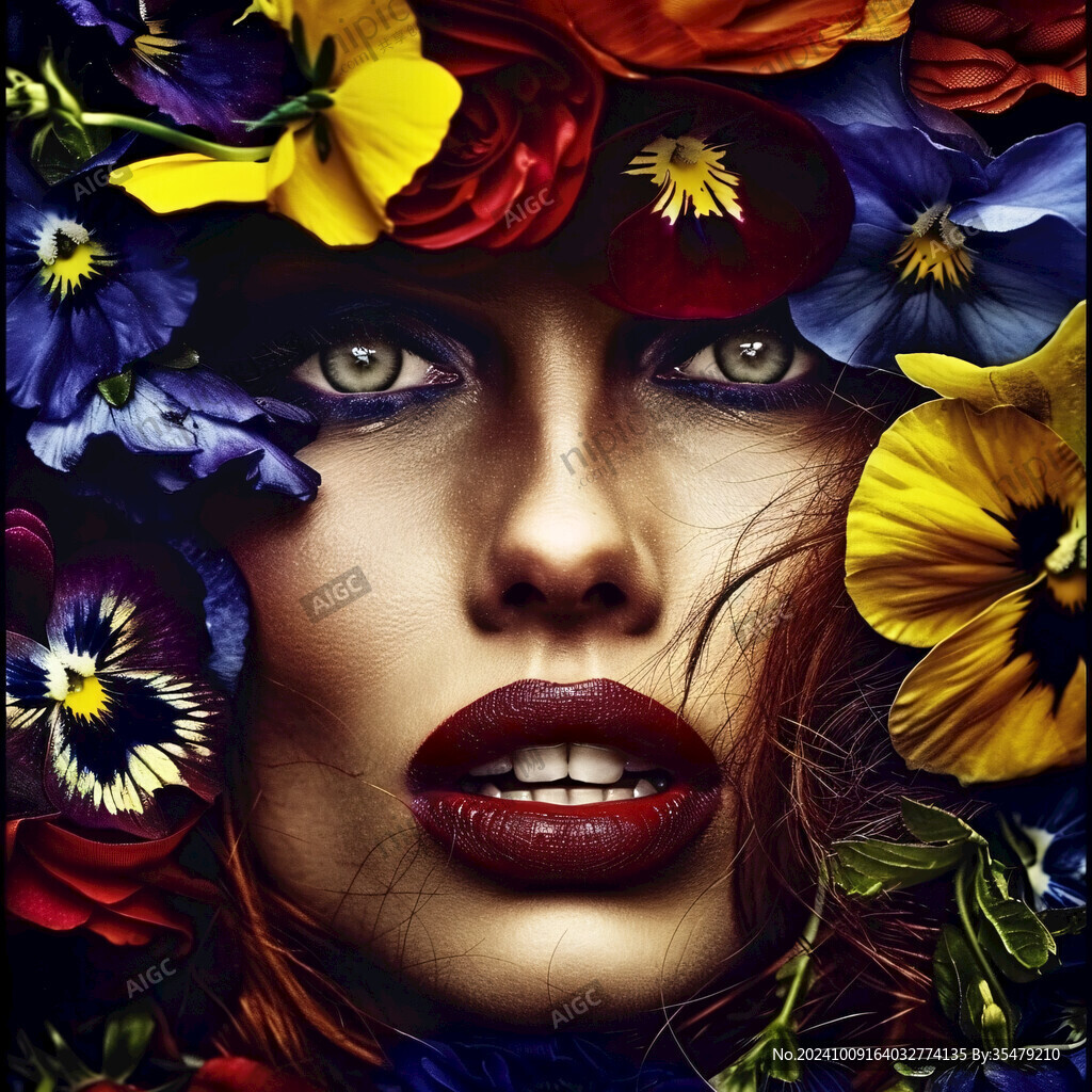 化妆整容背景装饰画