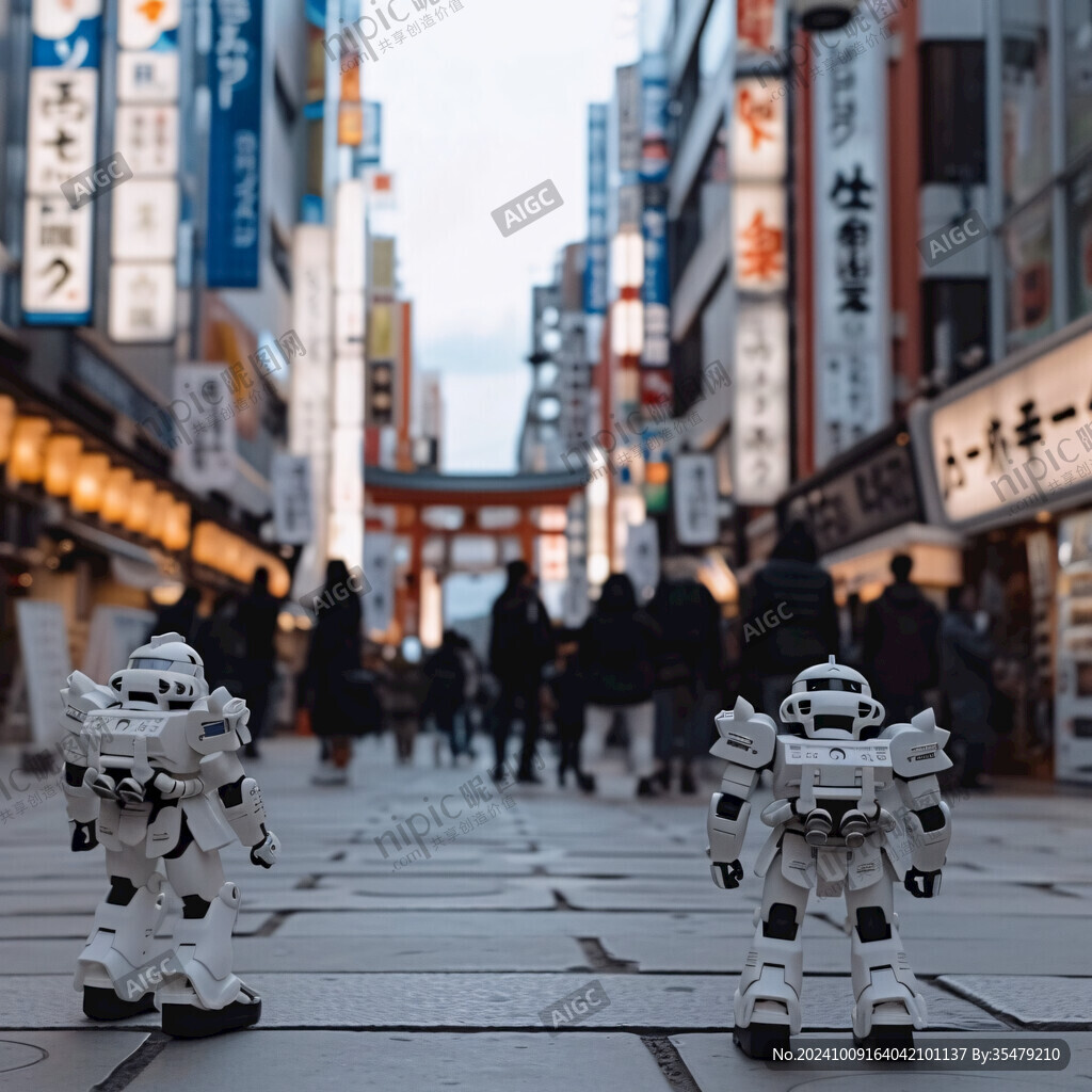 日本街道建筑夜景