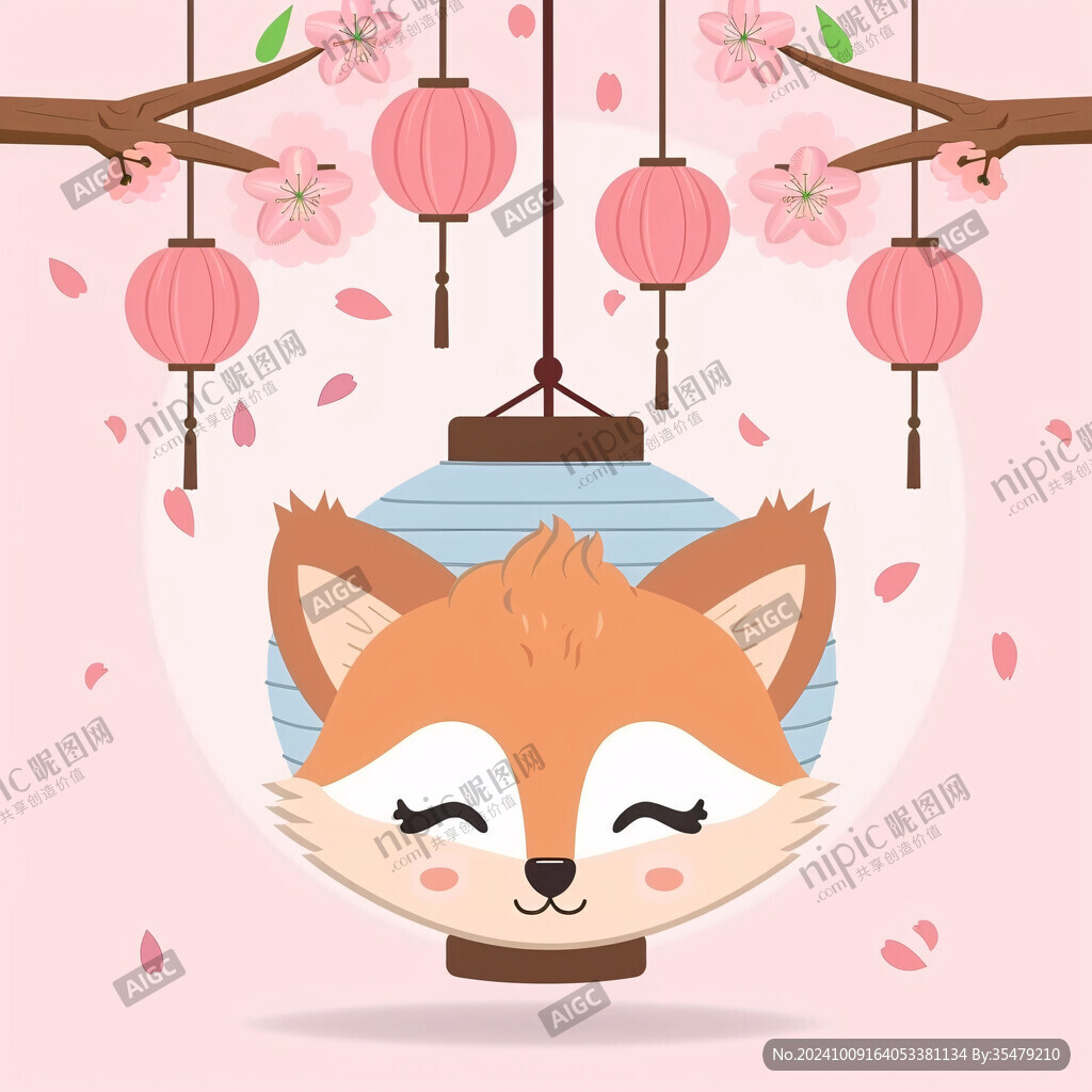 卡通动物松鼠插画