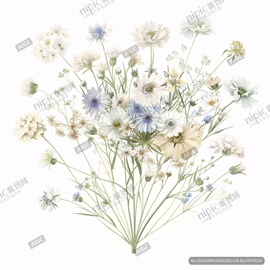 手绘野菊花