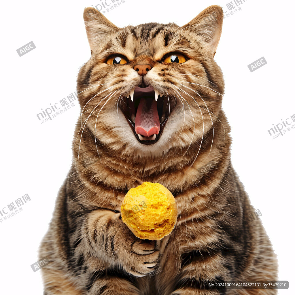 张大嘴的猫